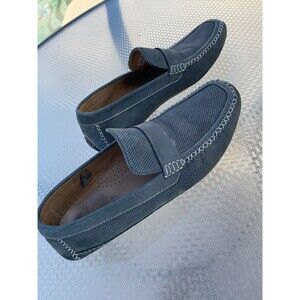 Moreschi Portofino Size 10 Gray Soft Nubuck Perforated Suede Driving Shoes